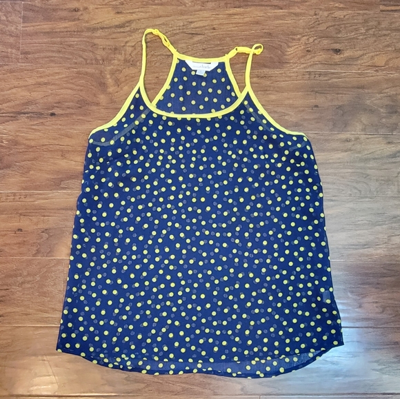 Charming Charlie Polka Dot Sheer Bright Size Small Tank Top - Picture 3 of 9